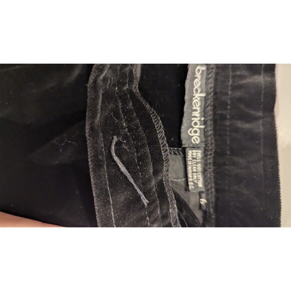 Vintage Dead Stock 80s Breckenridge Velvet Skirt Cotton Dark‎ Romantic Sz 6 - Picture 4 of 5